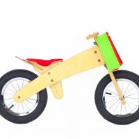 Bicicletta cavalcabile senza pedali in legno di lusso DipDap rossa