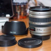 CANON EF 2485 USM OBIETTIVO REFLEX PARALUCE TAPPI FILTRO UV APSC FULL FRAME