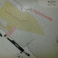 Fine 800  MILAZZO MESSINA SICILIA PIANO  PORTI REGNO  MAPPA ORIGINALE