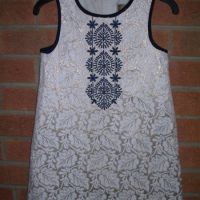 KAISELY Girls Stunning Gold Brocade Fully Lined Dress Age 56