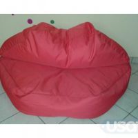 Pouf bacio rosso